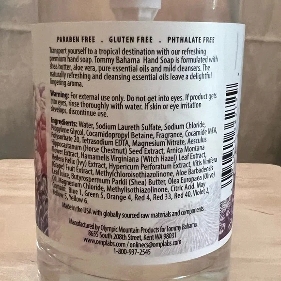 Tommy Bahama "Coral Reef" Premium Hand Soap - Picture 3 of 3